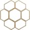 Ekena Millwork Florin Wood Fretwork Pierced Ceiling Medallion, Hickory, 38"OD x 16 1/4"ID x 1/4"T CMWP38X38X0250FOHI - alternate 1